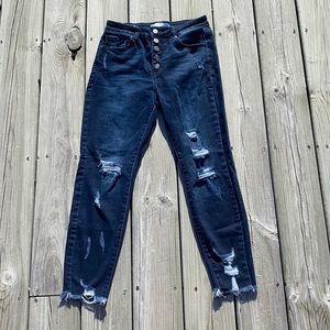 Kancan High Rise Dark Wash Skinny Jean